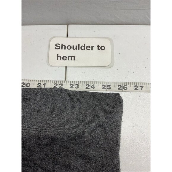 Eileen Fisher Duster open waterfall Cardigan Long pleated back‎ Gray - Picture 6 of 9